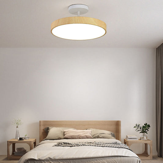 Elegant Round LED Flush Mount Ceiling Light Fixture - Japanese Minimalist Design - 2