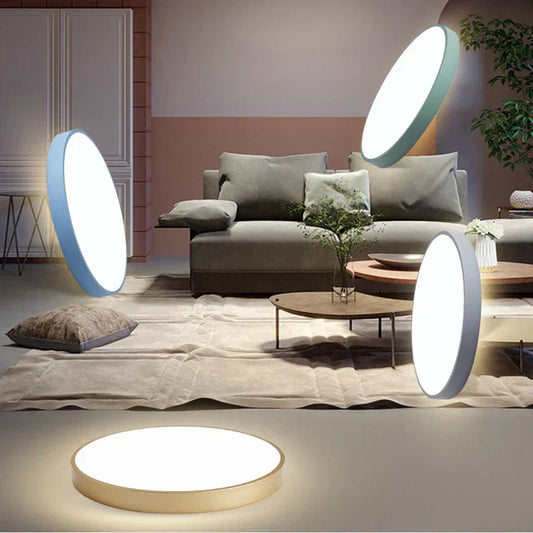 Sleek Round LED Ceiling Light Fixture - Modern Flush Mount Design for Versatile Spaces - 2