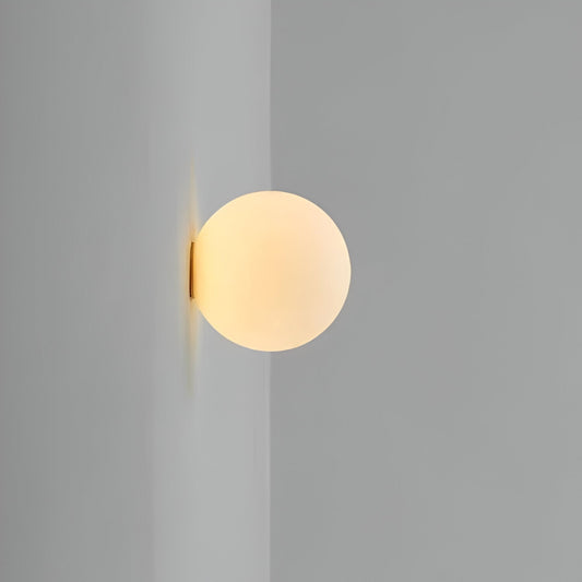 Contemporary Minimalist Round Glass LED Wall Sconce - Modern Wall Lighting - 2