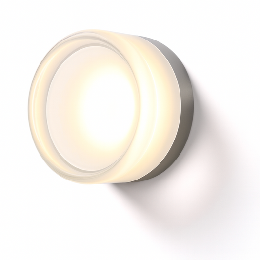 Modern Round Wall Sconce - LED Wall Lamp with Glass Shade for Stylish Illumination - 2