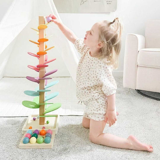 Luca Interactive Rainbow Marble Tree - Sensory Toy for Early Learning and Development - 2