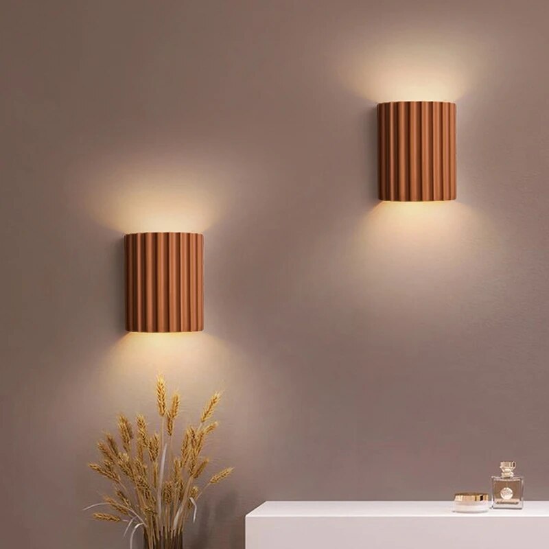 Modern Resin Wall Sconce - Artistic LED Wall Lamp for Living Room & Hallway 6